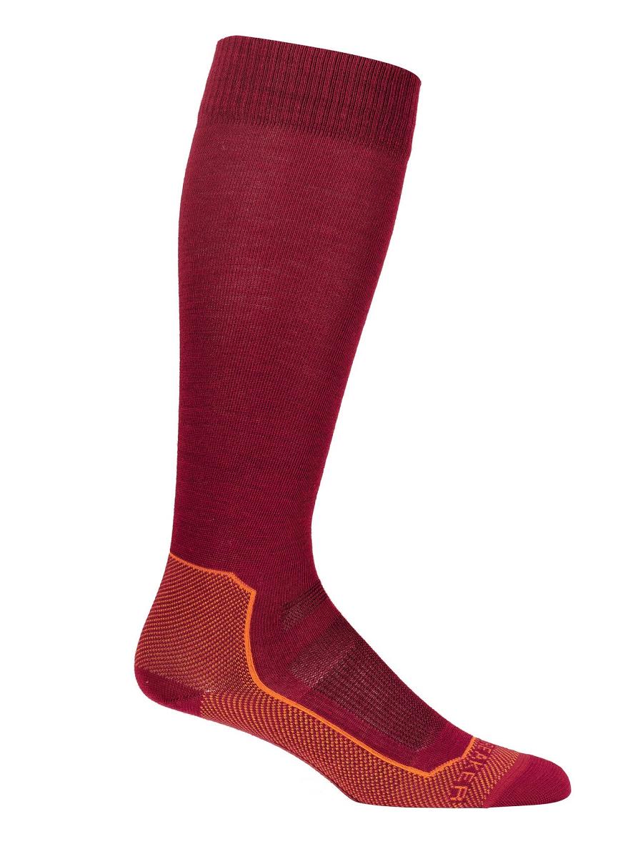 Cherry / Clove Women's Icebreaker Merino Ski+ Ultralight Over the Calf Socks | USA 1441TCEV